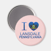 I Liebe Lansdale, PA Magnet (Vorderseite/Rückseite)