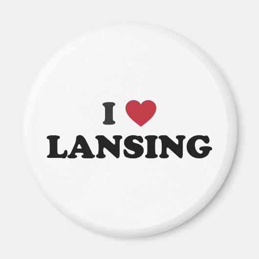 I Liebe Lansing Michigan Magnet (Vorne)