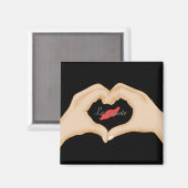 I Liebe Lanzarote Imán Magnet (Vorderseite/Rückseite)