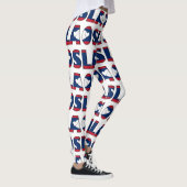 I Liebe Laos Flag Farben Typografie Muster Niedlic Leggings (Rechts)