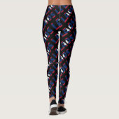 I Liebe Laos Flag Farben Typografie Muster Niedlic Leggings (Rückseite)