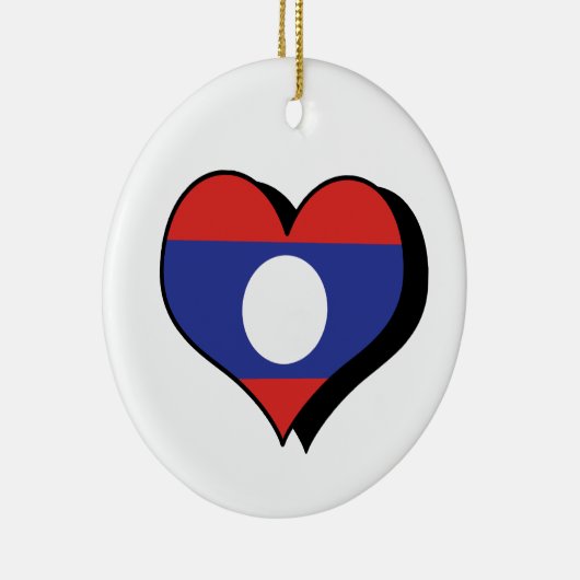 I Liebe Laos Flag Ornament (Rechts)