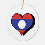 I Liebe Laos Flag Ornament (Links)