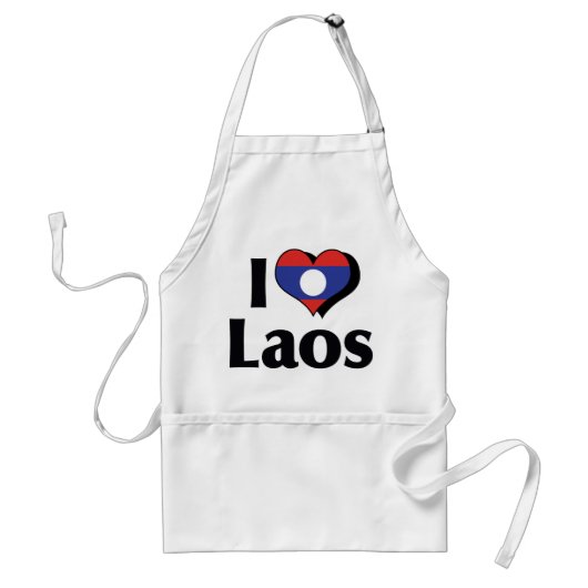 I Liebe Laos Flag Schürze (Vorne)