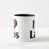 I Liebe Laos Flag Tasse (Zentrum)