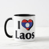I Liebe Laos Flag Tasse (Links)