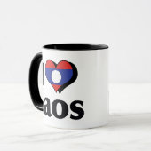 I Liebe Laos Flag Tasse (Vorderseite Links)