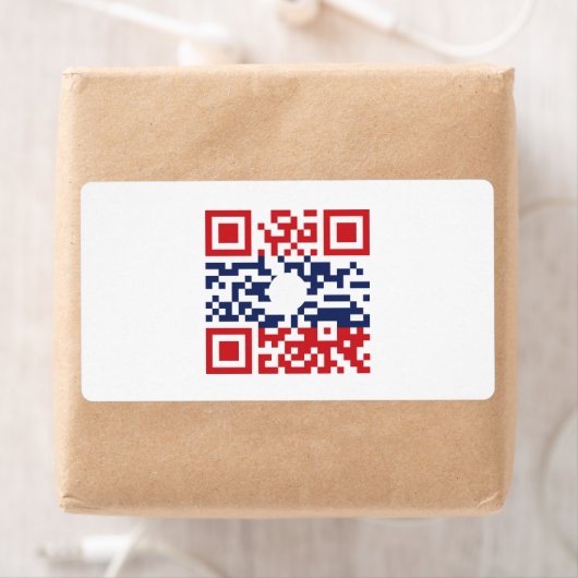I Liebe Laos (Khoy Huk Lao) Flag QR Code | Lao Gee (Insitu)