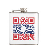 I Liebe Laos (Khoy Huk Lao) Flag QR Code | Lao Gee Flachmann (Vorderseite)