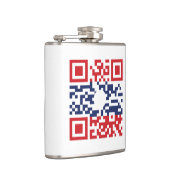 I Liebe Laos (Khoy Huk Lao) Flag QR Code | Lao Gee Flachmann (Rechts)