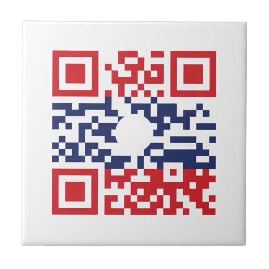 I Liebe Laos (Khoy Huk Lao) Flag QR Code | Lao Gee Fliese (Vorderseite)