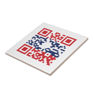 I Liebe Laos (Khoy Huk Lao) Flag QR Code   Lao Gee Fliese