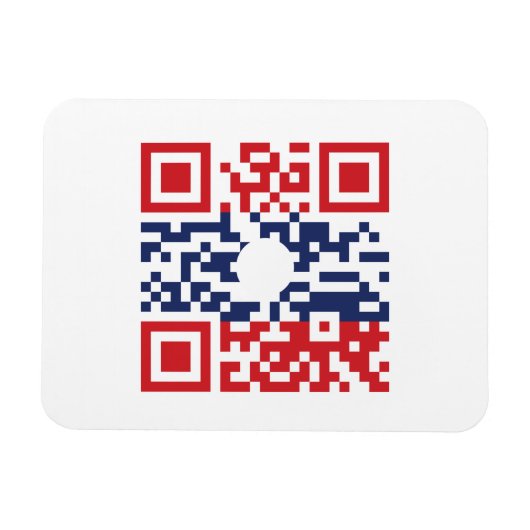 I Liebe Laos (Khoy Huk Lao) Flag QR Code | Lao Gee Magnet (Horizontal)