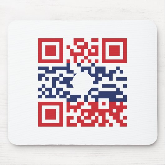 I Liebe Laos (Khoy Huk Lao) Flag QR Code | Lao Gee Mousepad (Vorne)