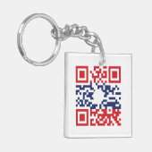 I Liebe Laos (Khoy Huk Lao) Flag QR Code | Lao Gee Schlüsselanhänger (Vorderseite links)