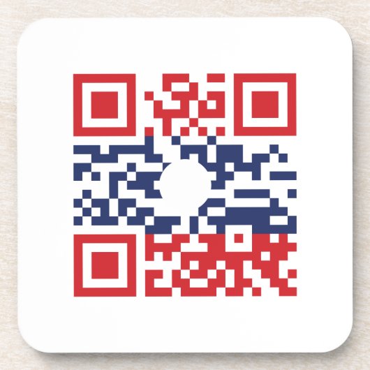I Liebe Laos (Khoy Huk Lao) Flag QR Code | Lao Gee Untersetzer (Vorderseite)