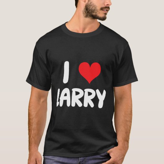 I Liebe Larry - Herz - Name T-Shirt (Vorderseite)