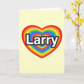 I Liebe Larry. Liebe I Sie Larry. Herz Karte (Gelbe Blume)