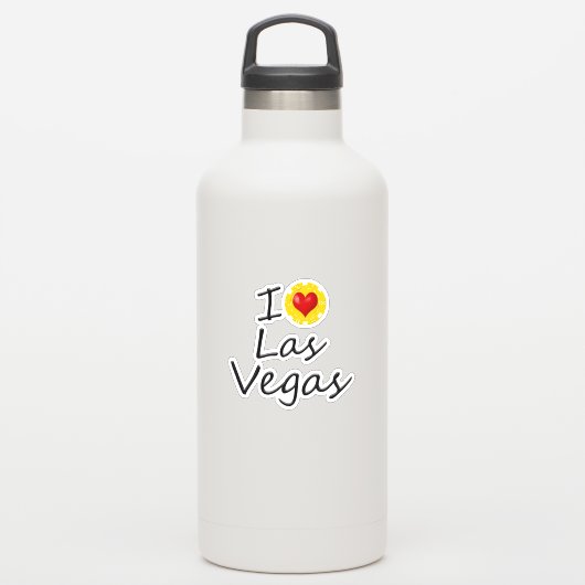 I Liebe Las Vegas Aufkleber (Wassserflasche)