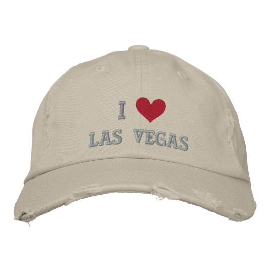 I LIEBE LAS VEGAS — NEVADA BESTICKTE BASEBALLKAPPE (Vorderseite)