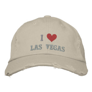 I LIEBE LAS VEGAS - NEVADA - EMBROIDERT! BESTICKTE KAPPE