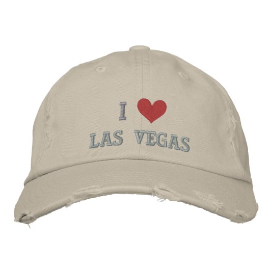 I LIEBE LAS VEGAS - NEVADA - EMBROIDERT! BESTICKTE KAPPE (Vorderseite)