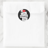 I Liebe Las Vegas Runder Aufkleber (Tasche)