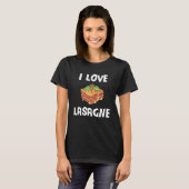 I Liebe Lasagna Casserole Ribbon Noodle Fertigpaus T-Shirt (Vorne ganz)