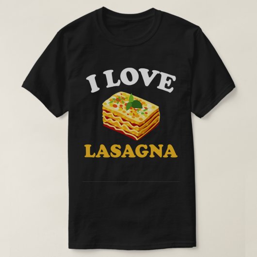 I Liebe Lasagna Italienische Pasta Lover 2 T-Shirt (Design vorne)
