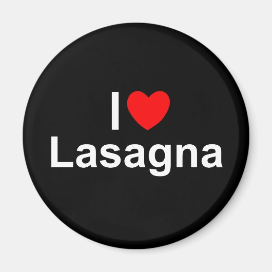 I Liebe Lasagna Magnet (Vorne)