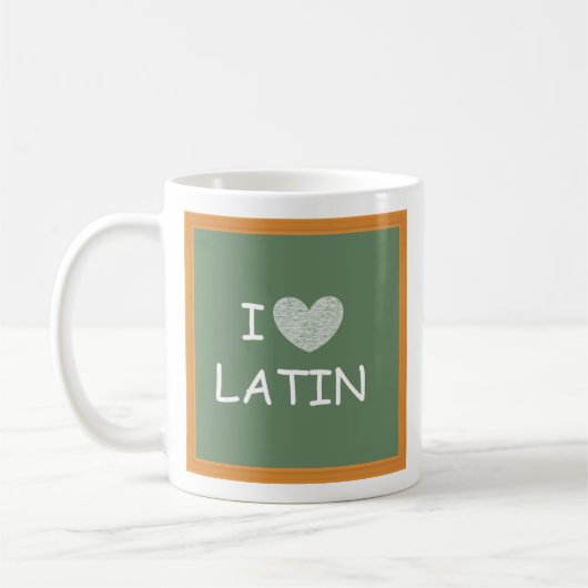 I Liebe-Latein Kaffeetasse (Links)