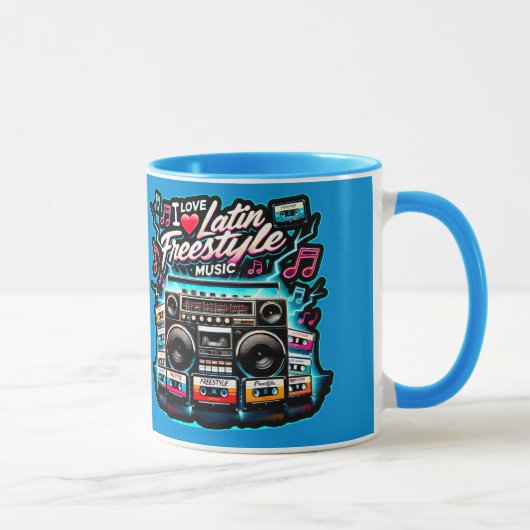 I Liebe Latin Freestyle Music Tasse (Rechts)