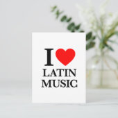 I Liebe Latin Music Postkarte (Stehend Vorderseite)