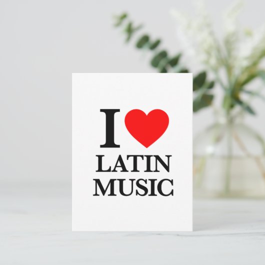 I Liebe Latin Music Postkarte (Stehend Vorderseite)