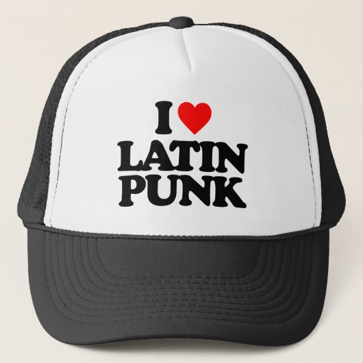 I LIEBE LATIN PUNK TRUCKERKAPPE (Vorderseite)