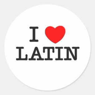 I LIEBE LATIN RUNDER AUFKLEBER