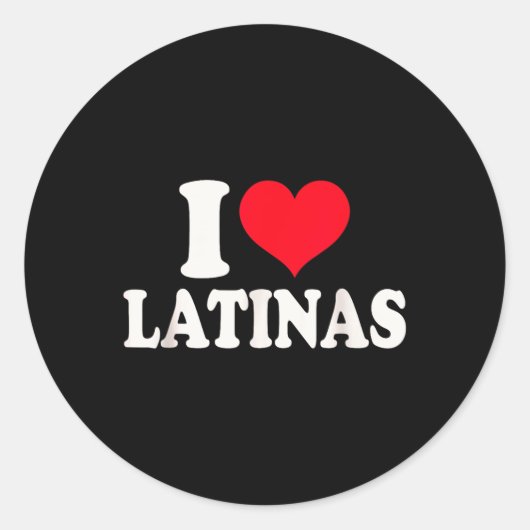 I Liebe Latinas Heart Liebe Latinas Runder Aufkleber (Vorderseite)
