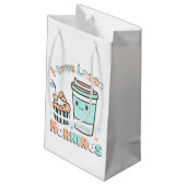 I Liebe Latte Mornings Geschenktasche Kleine Geschenktüte (Rückseite Schrägansicht)