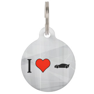 I Liebe-laufende Autos Tiernamensmarke