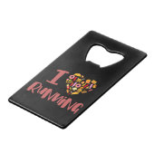 I Liebe läuft (für Lebensmittel) Geldbeutel Flaschenöffner (Rückseite Schrägansicht)