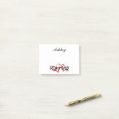 I Liebe läuft Post-it Klebezettel (Auf Schreibtisch)