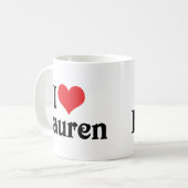 I Liebe Lauren Kaffeetasse (Vorderseite Links)