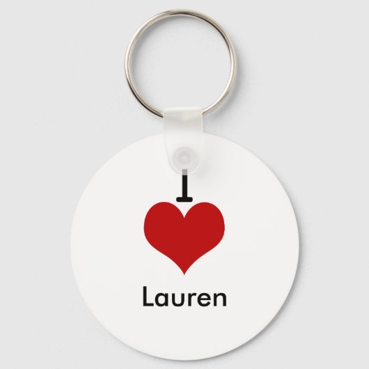 I Liebe Lauren Schlüsselanhänger (Vorderseite)
