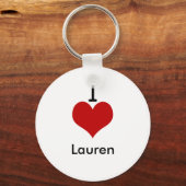 I Liebe Lauren Schlüsselanhänger (Vorderseite)