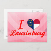 I Liebe Laurinburg, North Carolina Postkarte (Vorne/Hinten)