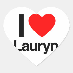 i Liebe lauryn Herz-Aufkleber