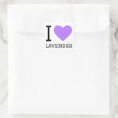 I Liebe Lavendel Quadratischer Aufkleber (Tasche)