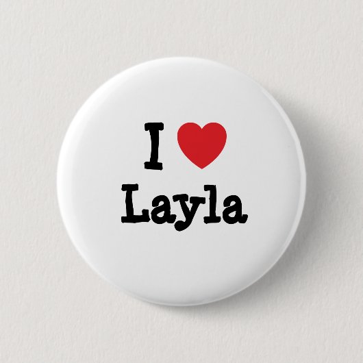 I Liebe Layla T - Shirt Button (Vorderseite)