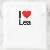 i Liebe lea Rechteckiger Aufkleber (Tasche)
