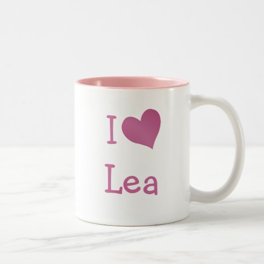 I Liebe Lea Zweifarbige Tasse (Rechts)
